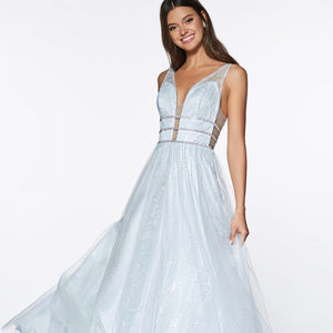 Cinderella's Closet Dresses - V-Neckline Long Prom Bridesmaid Dress CDUE011 Cinderella's Closet Dresses - V-Neckline Long Prom Bridesmaid Dress CDUE011